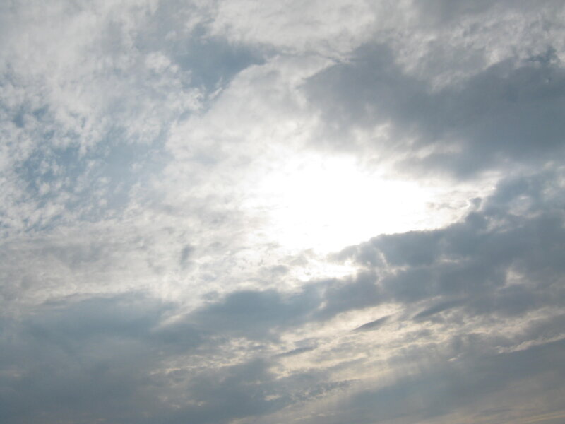 Sun Behind Clouds — White
