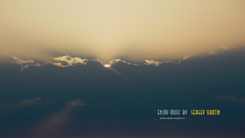 Sun Behind Clouds — Yellow, Serene, Sunset, Photograph, Sunlight