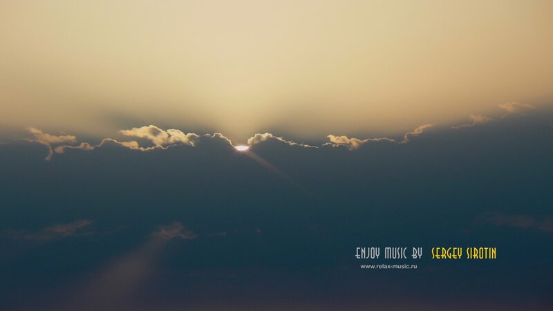Sun Behind Clouds — Yellow, Serene, Sunset, Photograph