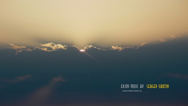 Sun Behind Clouds — Yellow, Serene, Sunset