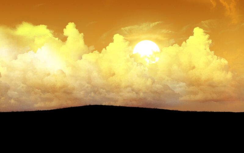 Sun Behind Clouds — Yellow