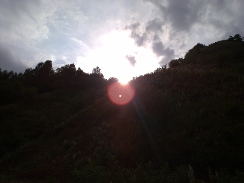 Sun Behind Hills