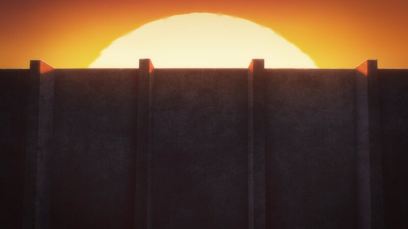 Sun Behind Wall