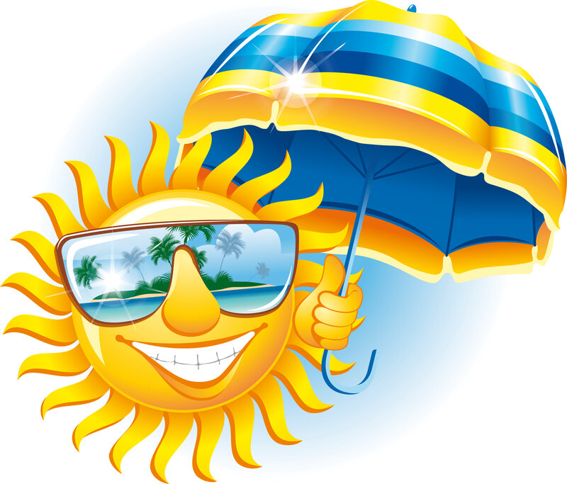 Sun Character with Umbrella
