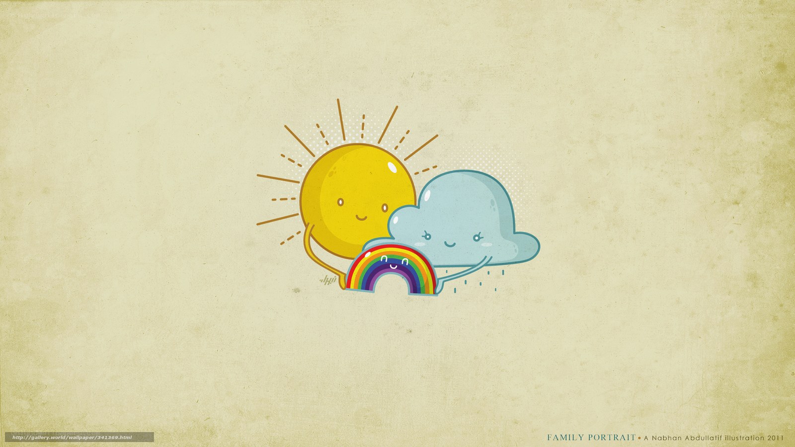 Sun, Cloud, and Rainbow Family