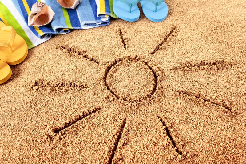 Sun Drawn in Sand — Brown, Relaxed