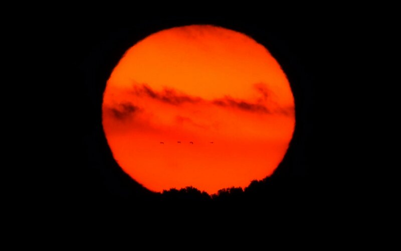 Sun During Sunset — Orange
