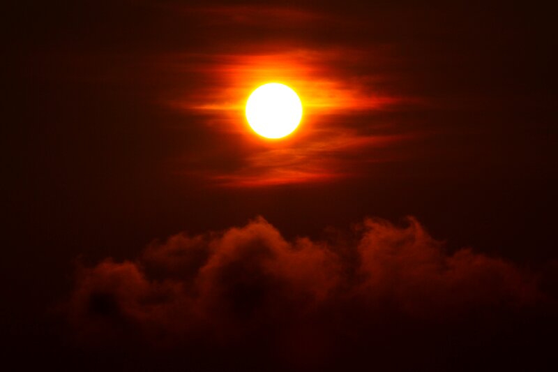 Sun During Sunset — Red