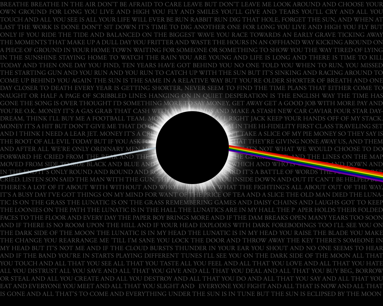 Sun eclipse with text