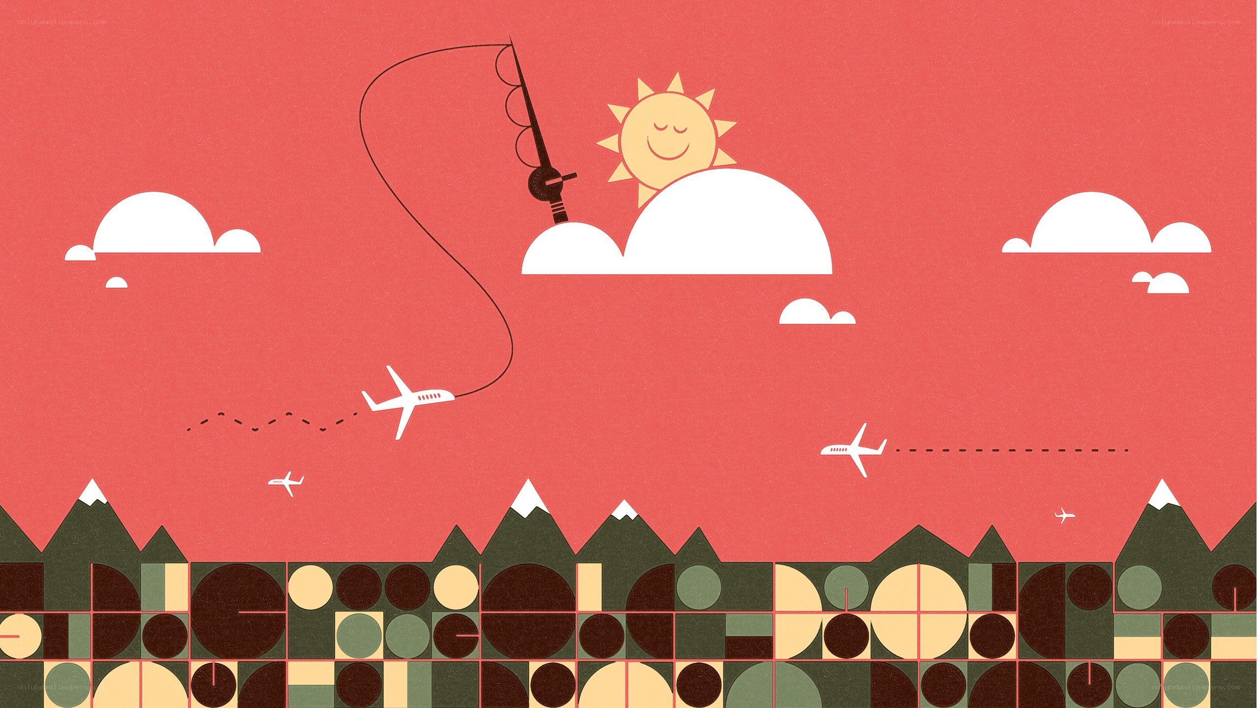 Sun fishing in the sky