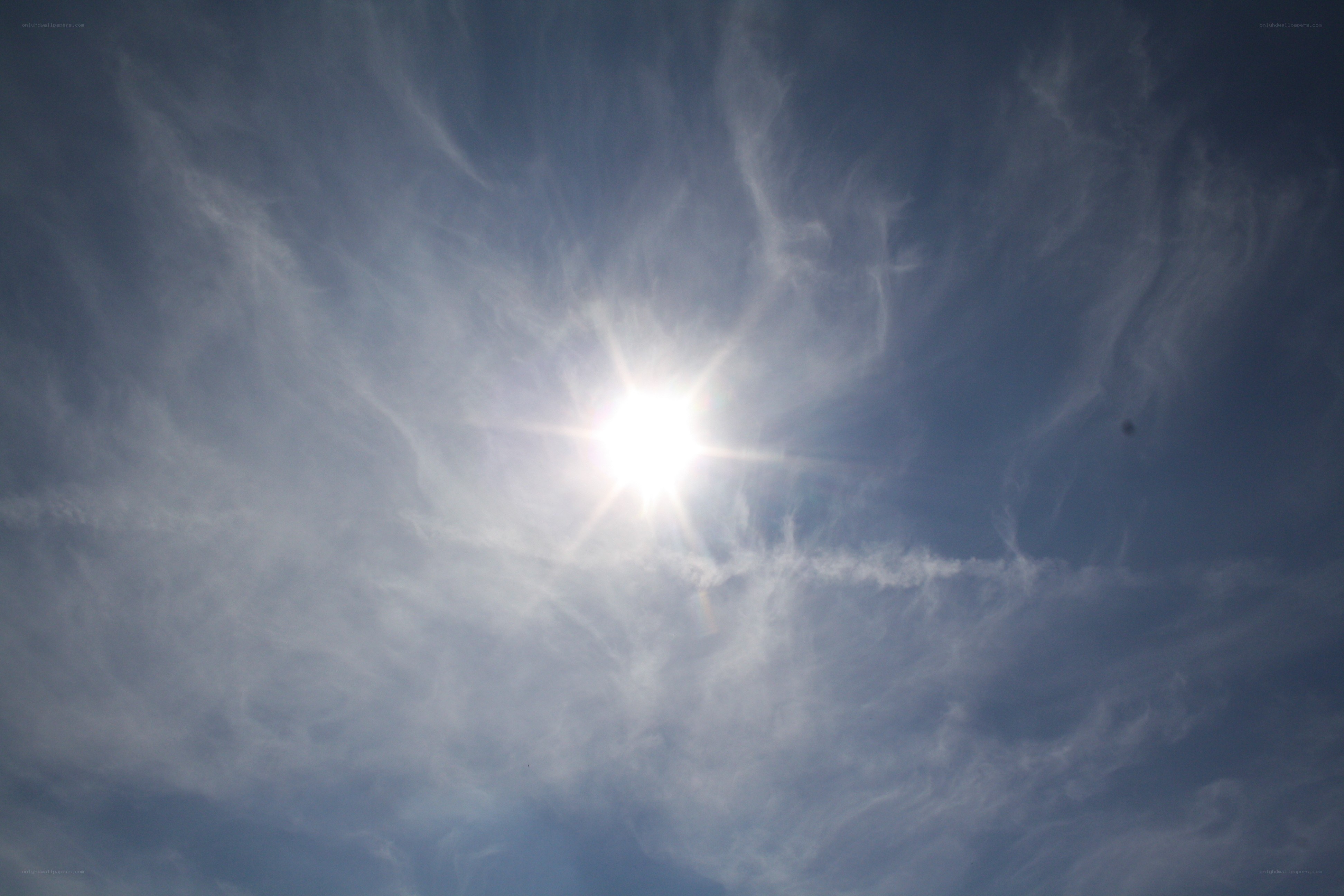 Sun in a cloudy sky