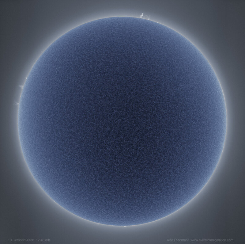 Sun in blue light