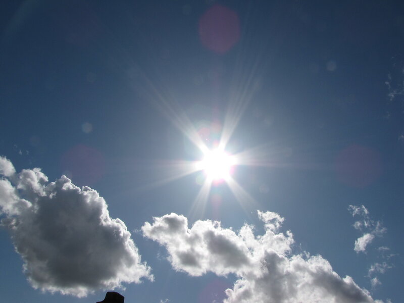 Sun in Blue Sky — Afternoon, Photograph