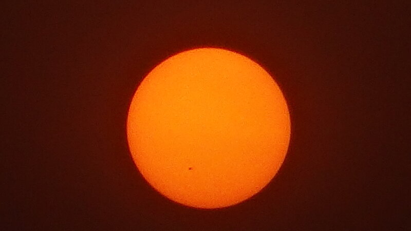 Sun in Dark Sky