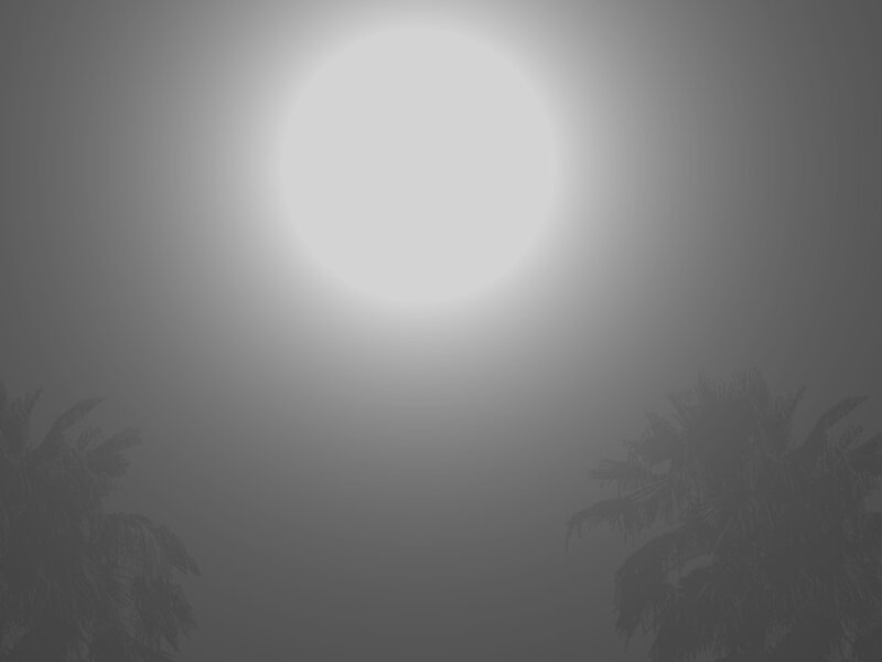 Sun in Foggy Sky — Gray