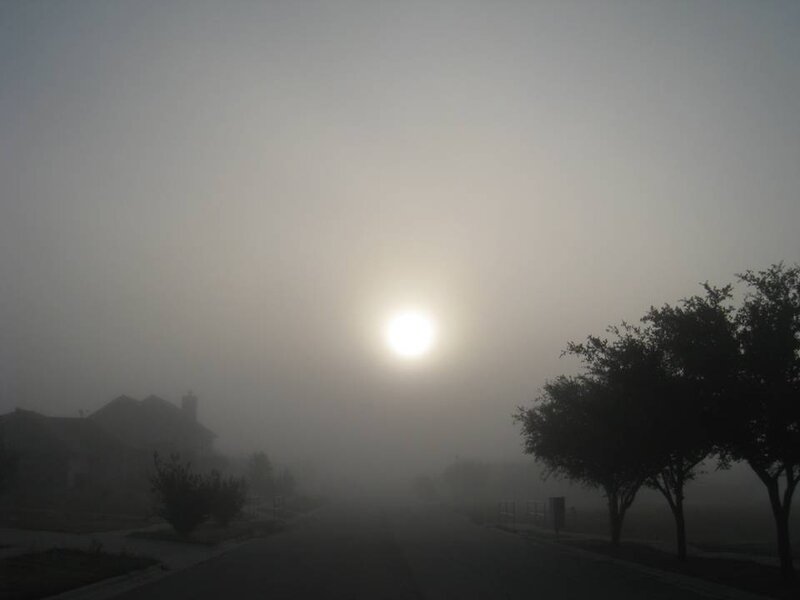 Sun in Foggy Sky