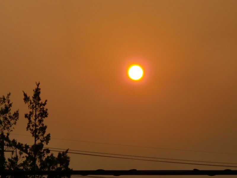 Sun in Hazy Sky