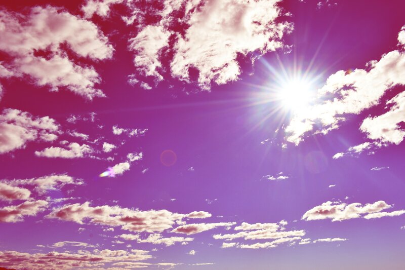 Sun in Purple Sky — Dramatic