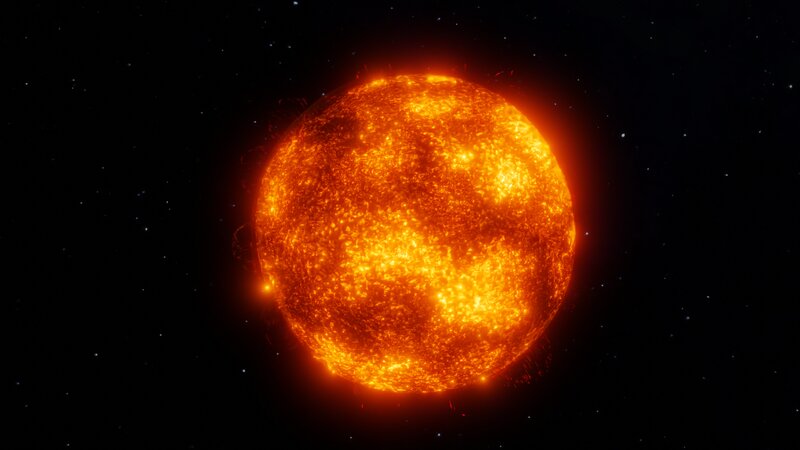 Sun in Space — Orange, Dramatic