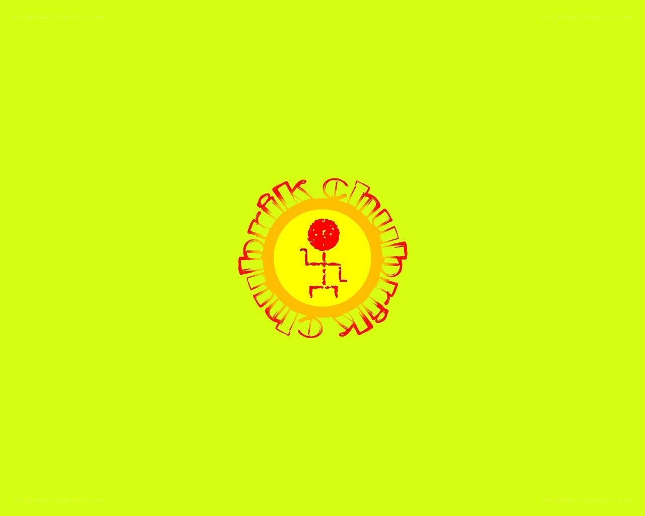 Sun logo with stick figure