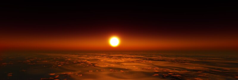 Sun over Clouds — Orange