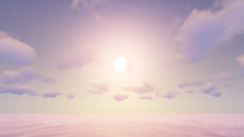 Sun over Flat Landscape