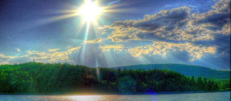 Sun over Forest Lake