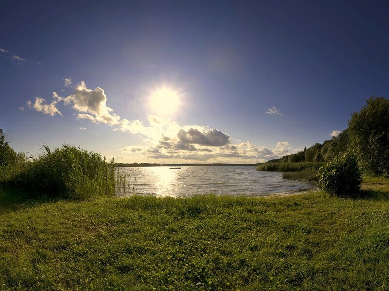 Sun over Lake — Blue, Serene, Afternoon, Photograph