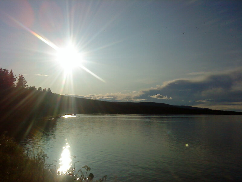 Sun over Lake — Blue, Serene