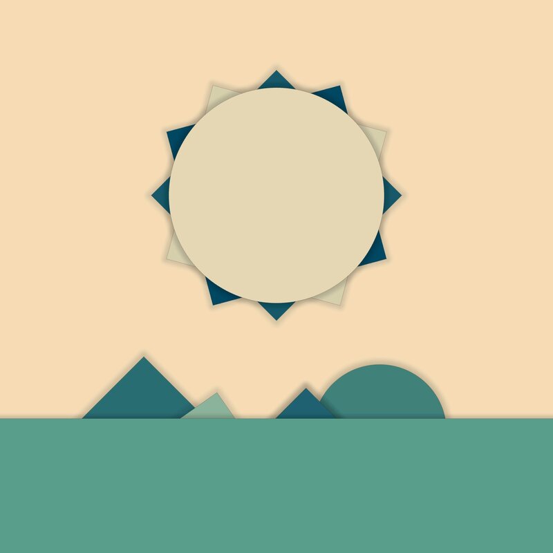 Sun over Mountains — Beige