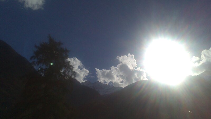 Sun over Mountains — Blue