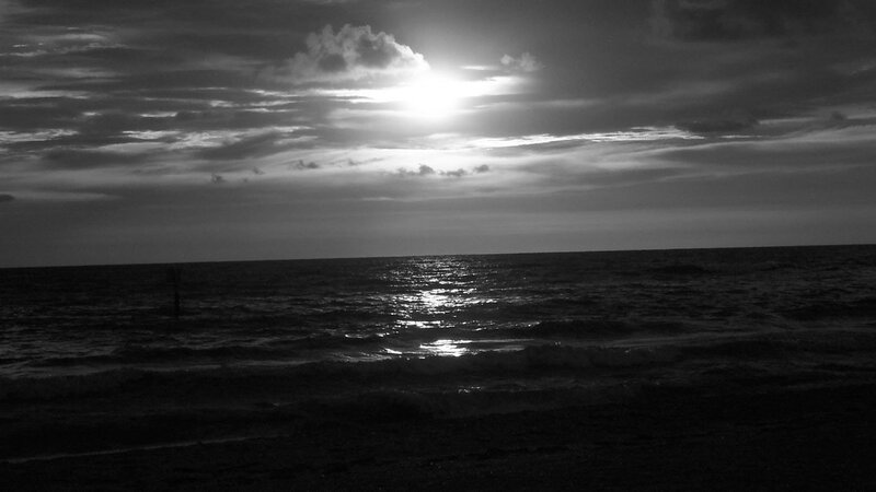Sun over Ocean at Dusk
