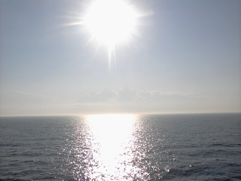 Sun over Ocean — Blue, Serene