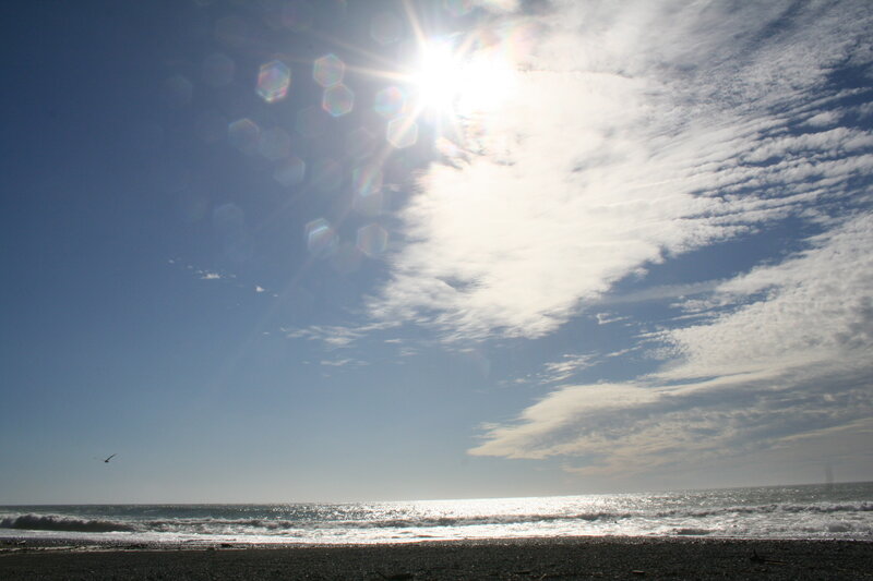 Sun over Ocean — Blue