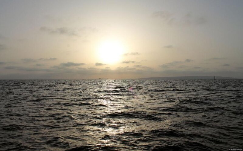 Sun over Ocean — Gray, Serene, Sunset