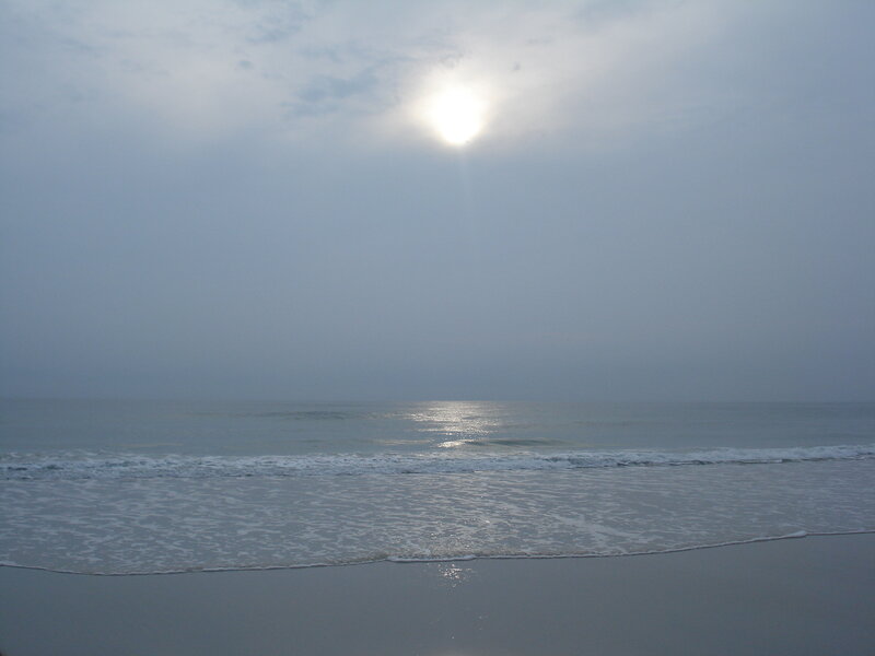 Sun over Ocean — Gray