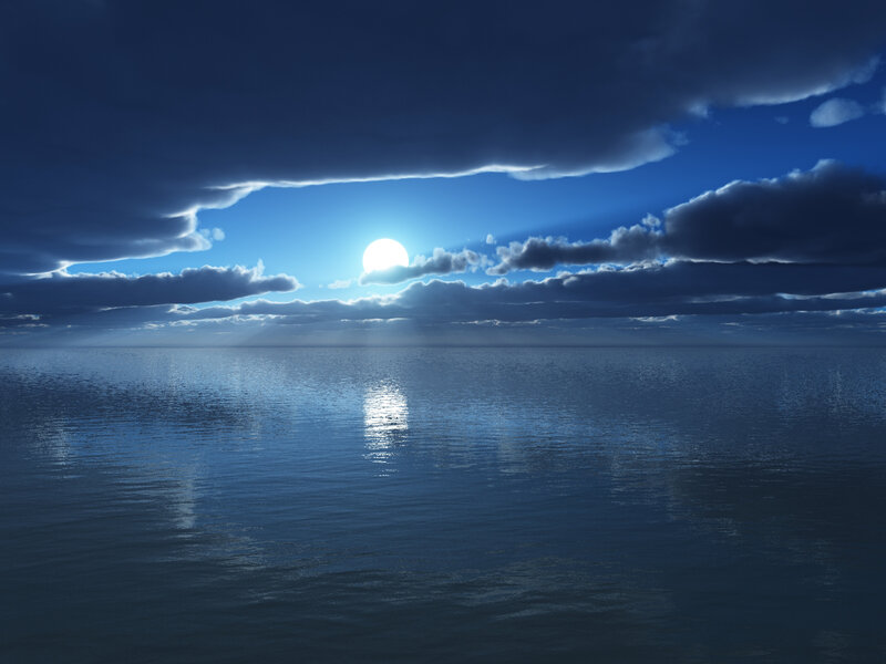 Sun over Ocean — Night