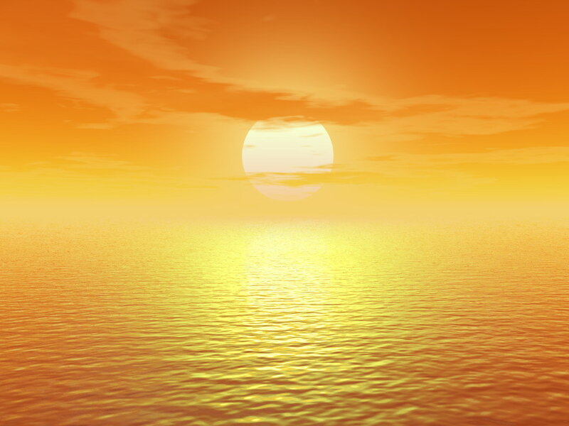 Sun over Ocean — Orange