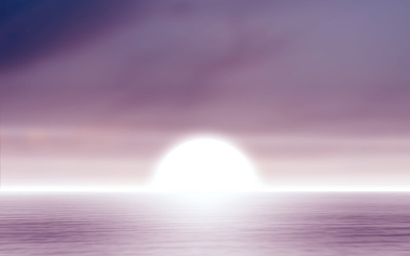 Sun over Ocean — Purple, Serene