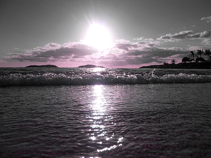 Sun over Ocean Waves