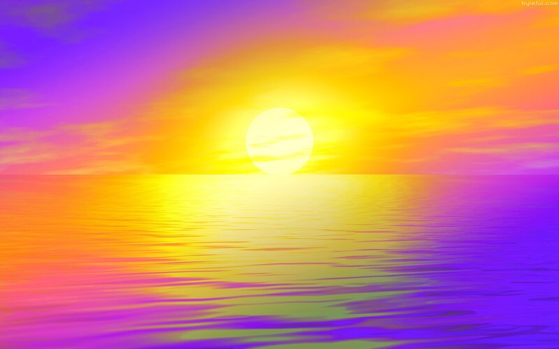 Sun over Ocean — Yellow