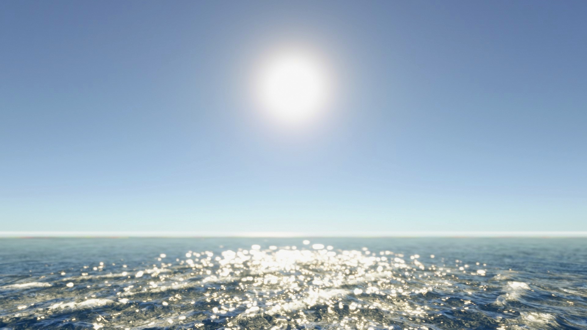 Sun over the ocean