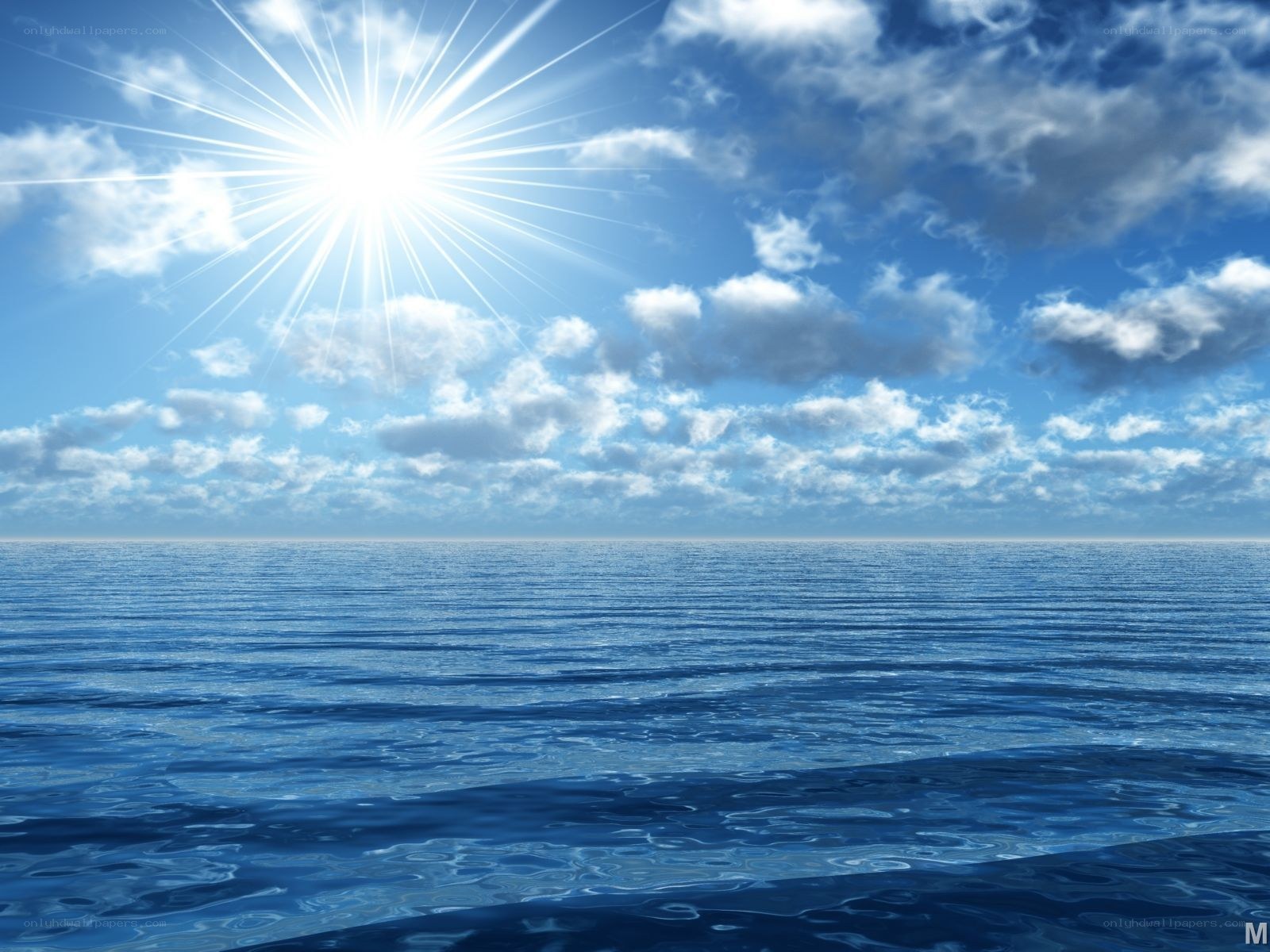 Sun over the ocean