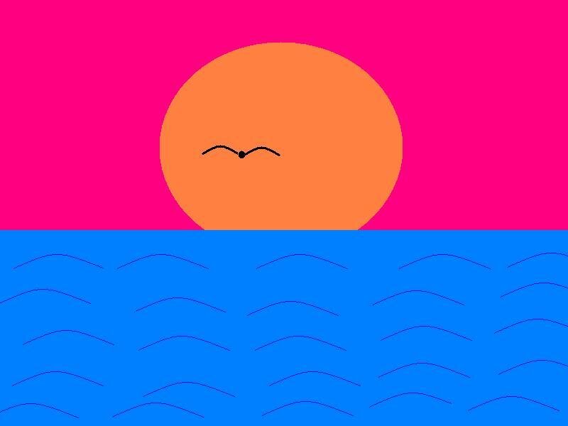 sun over the ocean