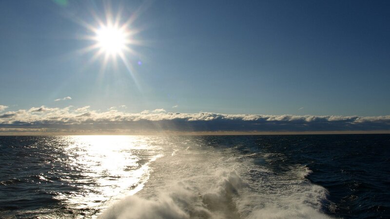 Sun over the ocean
