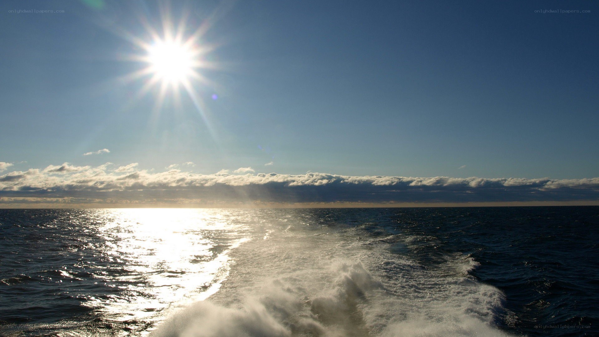 Sun over the ocean