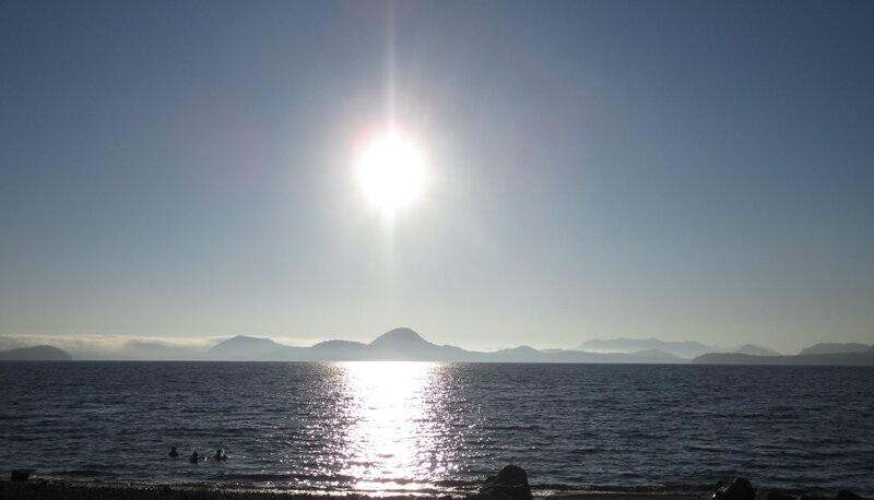 Sun over the sea