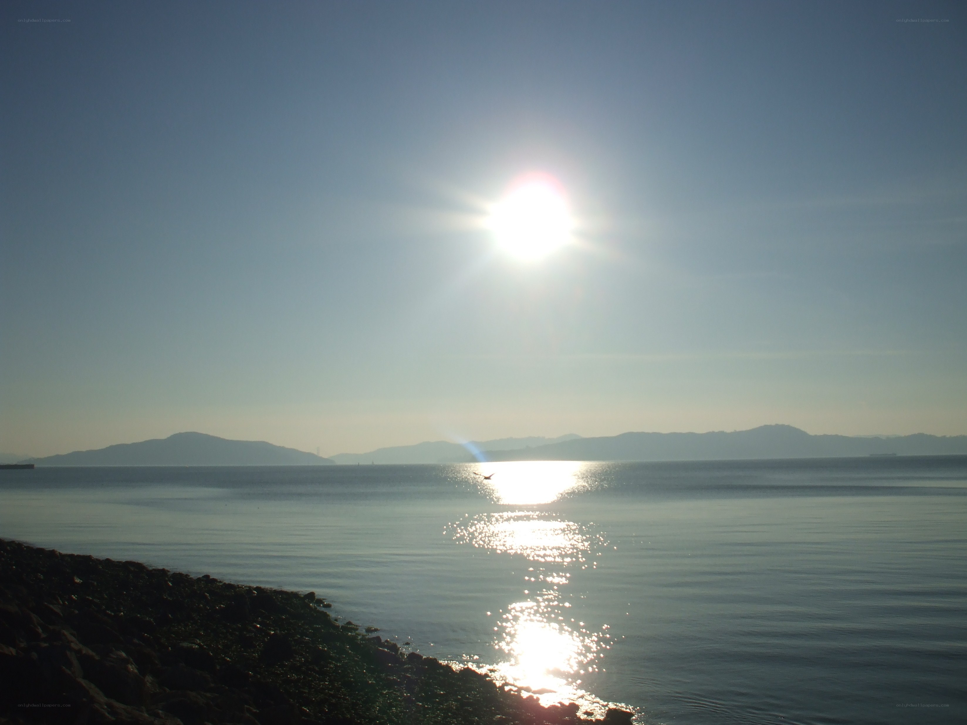 Sun over the sea