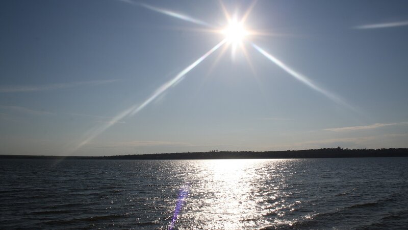 Sun over the water