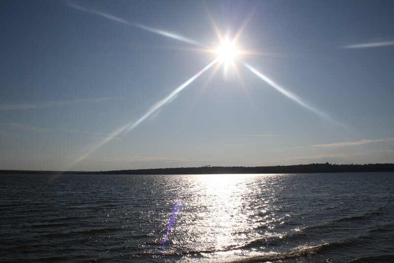 Sun over the water